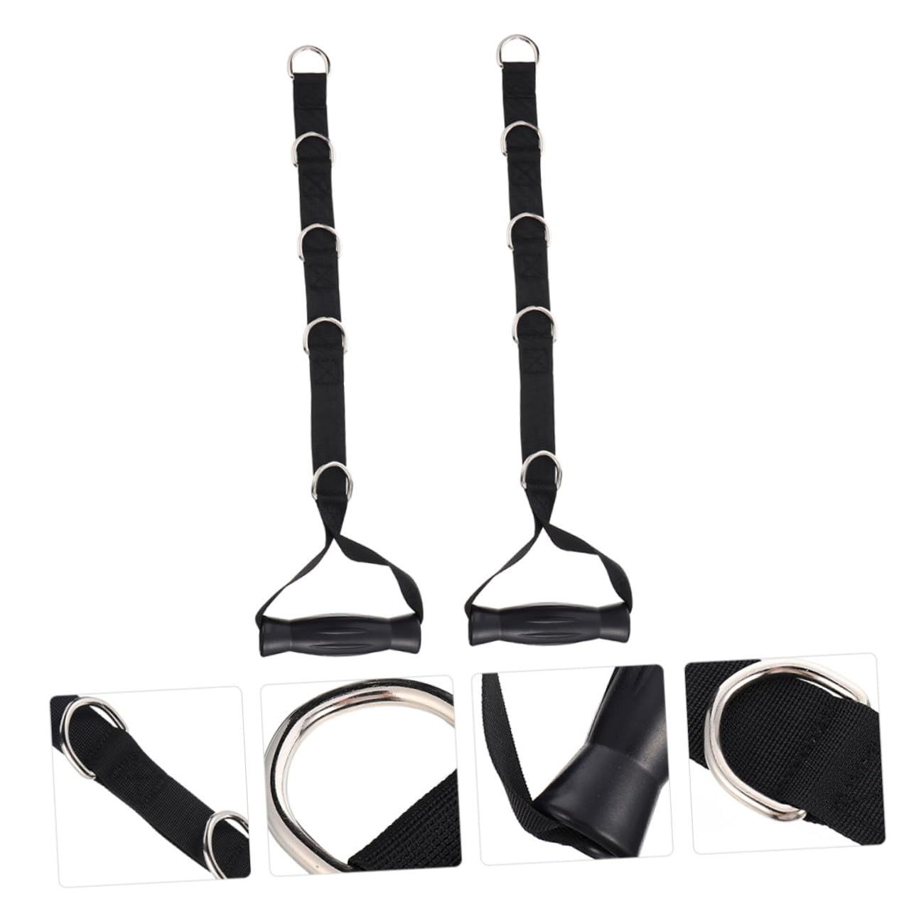 Bandas de Resistencia para Fitness, 2 Piezas Negras de Tracción