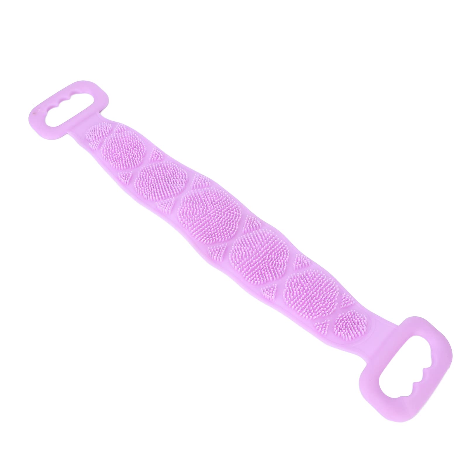 Cryfokt Scrubber per la Schiena in Silicone a Doppia Faccia con Funzione di Massaggio per Bambini Anziani, Strumento di Pulizia Esfoliante Dal Design Ergonomico (PURPLE)