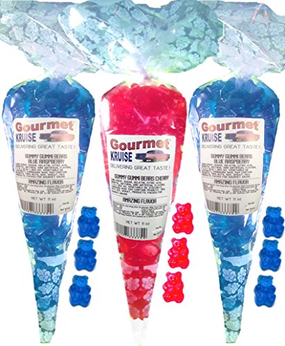 Blue Gummy Bears y Red Wild Cherry Gummi 33 oz