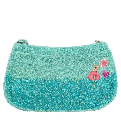 Mary Frances Flirty Flamingos Beaded Crossbody Handbag Clutch Tropical Bird Novelty Purse, Multicolor3