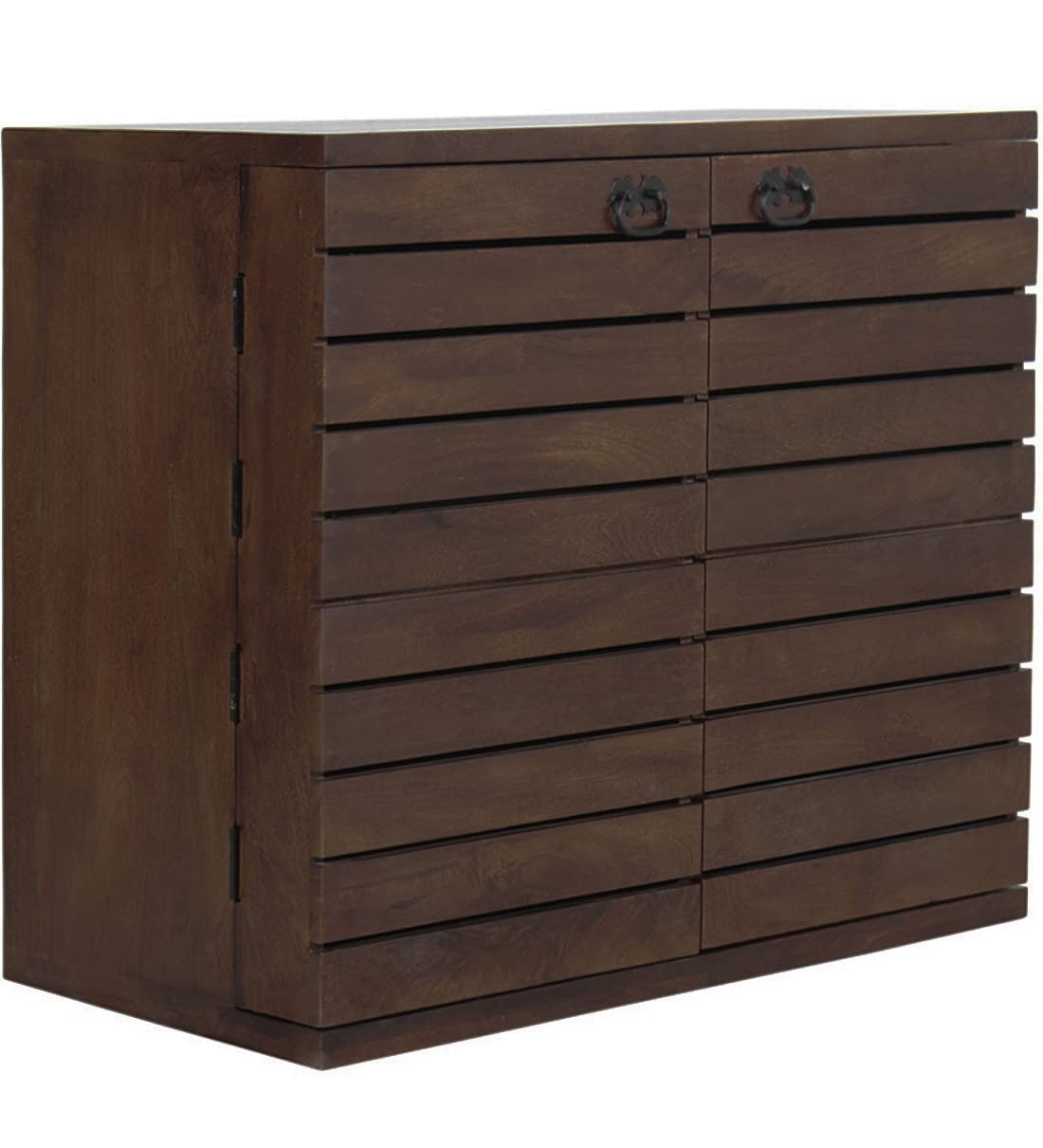 The Attic Perth Bar Cabinet|Hard and Soft Drinks BarStorage Cabinet|Round Bar for Home |Walnut