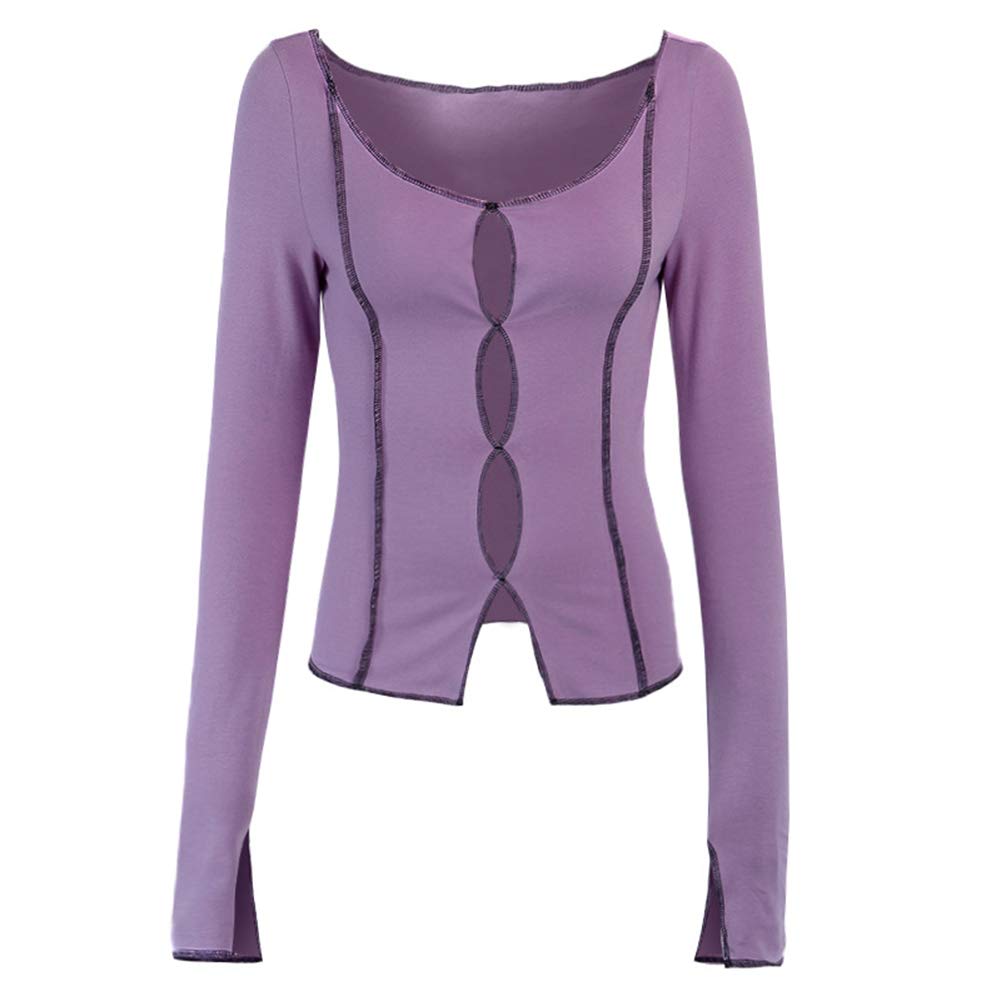 FAIMILORY Women's Streetwear Patchwork E Girl Shirts y2k Contrast Stitch Crop Top