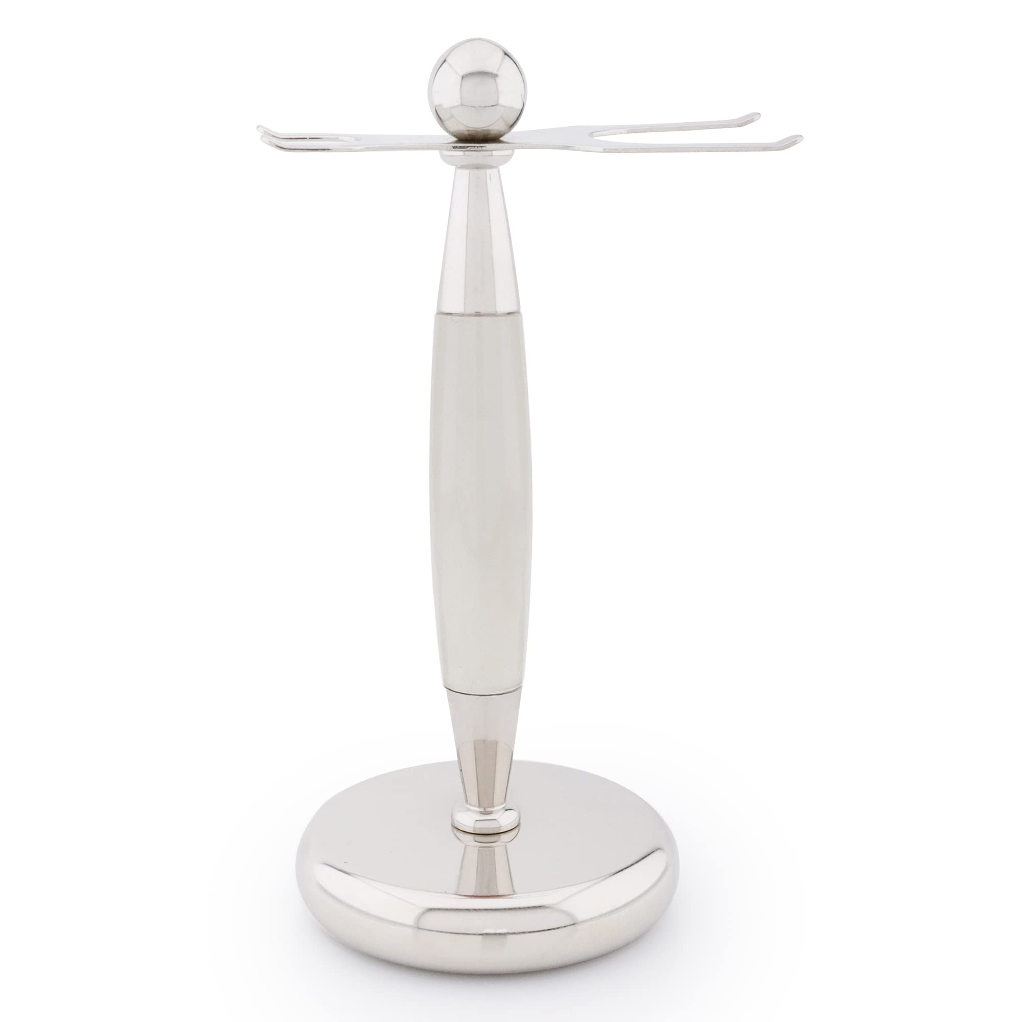 Jag Shaving Rasierset - 4-teiliges Rasierset - JAG's LEE Range - Synthetik Silberspitzhaar Rasierpinsel - 5 Kante Rasierklingen Rasierhobel - Rasierschale - Rasierständer - Elfenbein Geschenkset