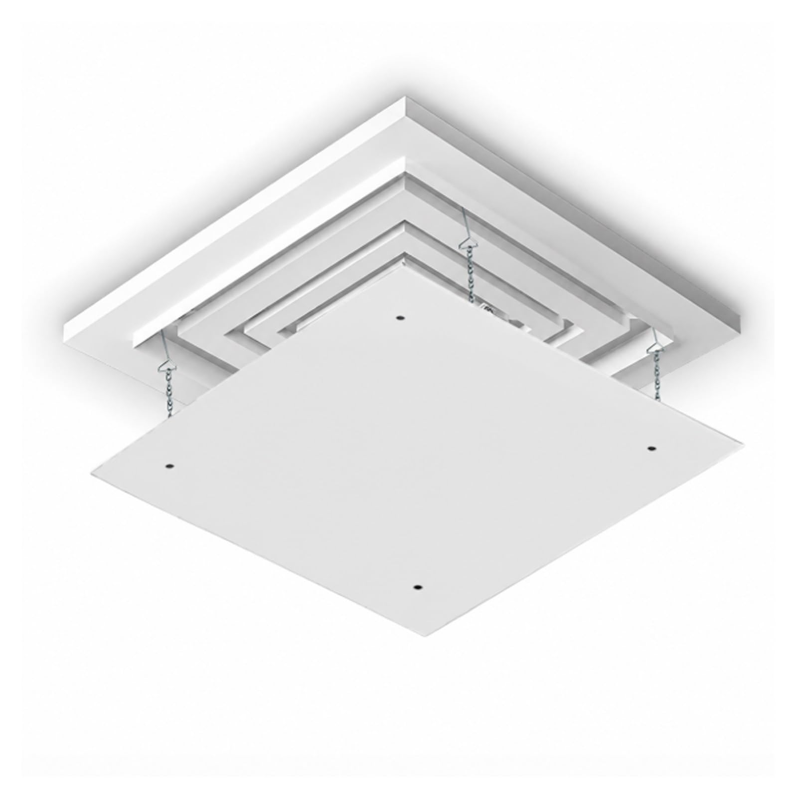 Ecwtpndf One Color Air Conditioner Wind Deflector, Square Ac Air Deflector For Ceiling Vent, Chain Hanging 20-60Cm