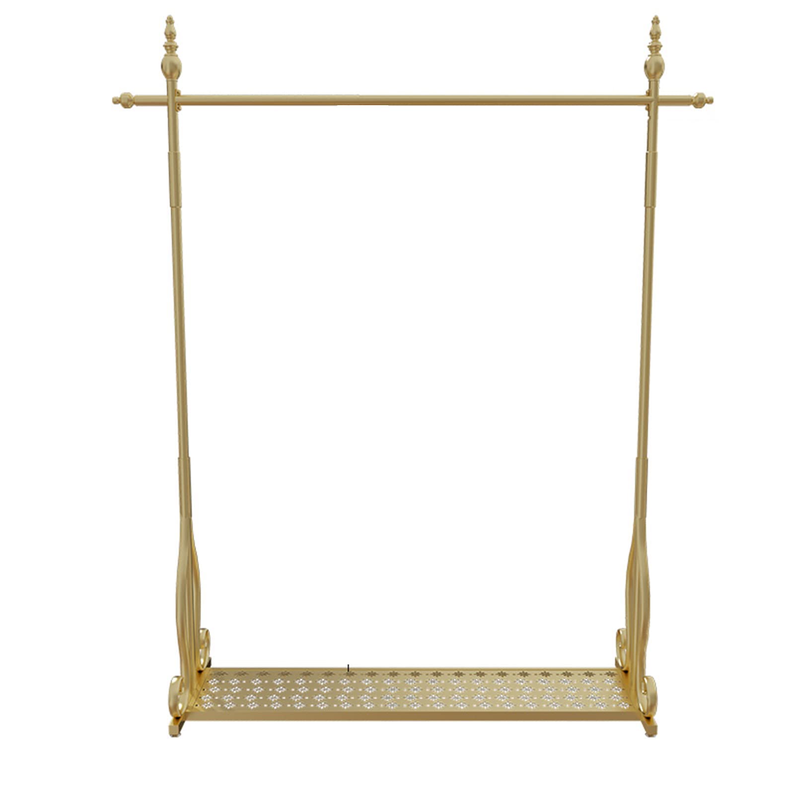 CENAP Garment Rack Retail Display Clothing Rack, Freestanding Metal Garment Rack with Shoe Rack, Single Rod Coat Rack for Bedroom and Boutique/150 * 40 * 177Cm