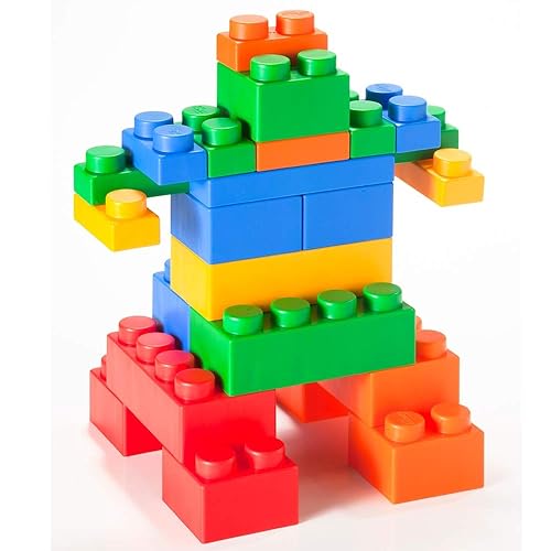 UNiPLAY Mix Soft Building Blocks - Juego de 60 piezas para el aprendizaje temprano del bebé, el desarrollo cognitivo y el juego creativo de niños