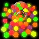 German Trendseller® 6 x Nachtleuchtende - Neon Flummi - Springbälle ┃ Mitgebsel ┃ Kindergeburtstag ┃ Extra Weich - Super Sprung - Kraft ┃ 6 Flummis