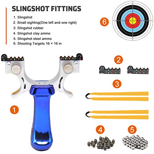 Cooy Slingshot- Professional Upgraded Light Slingshot For Hunting, With 2 Rubber Bands And 4 Mechanical Sights, Adult Outdoor Catapult Set … #TOP2