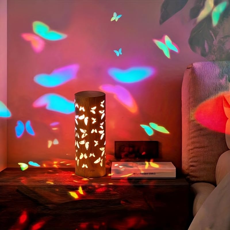 ZIRIKEDAI Butterfly Projector Night Light USB Ideal Girls Gift, Mood Light