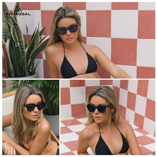 Retro Oversized sunglasses womens Trendy Square Sunnies for Women UV400 AP36772