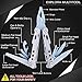 Multitool Knife - Pocket Multi Tool with Sheath - Tactical Survival Multipurpose Tool - LED Military Flashlight - Gift Set For Men - Camping Accessories & Hiking Fishing - by Explora