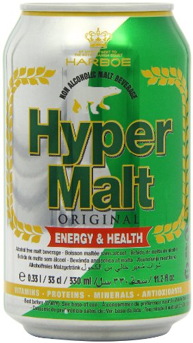 Hyper Malt Bebida de malta sin alcohol, latas de 330 ml (24 unidades)