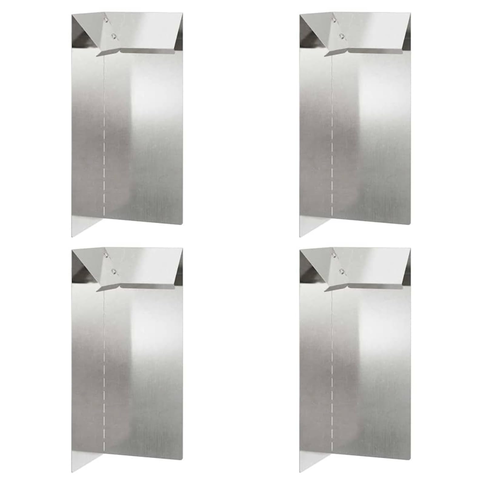 Schneckenzaun Silber, 10 x 10 x 25 cm, Edelstahl, für Garten und Terrasse