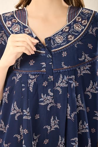 Image of Soulemo Women's Alpine Blended Printed Nighty 1635