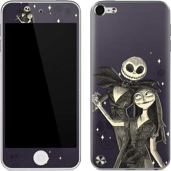 Skinit Decal MP3 Player Skin Compatible with iPod Touch (5th Gen&2012) - Officially Licensed Disney The Nightmare Before Christmas Jack and Sally Art Design
