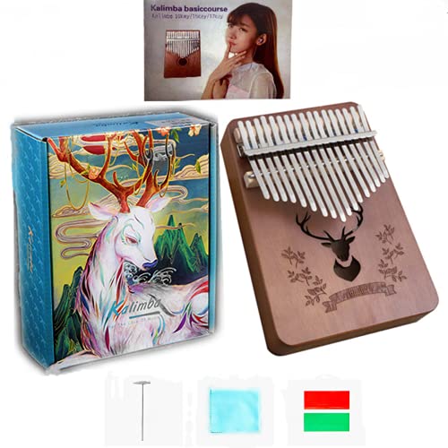 SANMONK Kalimba – 17 touches – Piano en bois massif – Pour enfants et adultes – Idée cadeau de Noël - Les Beatles, Paul McCartney, John Lennon, RIngo Starr, George Harrison SANMONK Kalimba - 17 touches - Piano en bois massif - Pour enfants et adultes - Idée cadeau de Noël