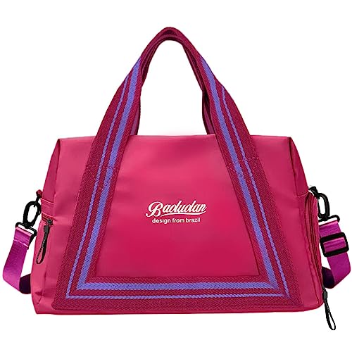 Bolsa Mala Feminina Academia Esportiva Treino Viagem Fitness Trabalho Transversal Compartimento para Tênis Bolso Impermeável