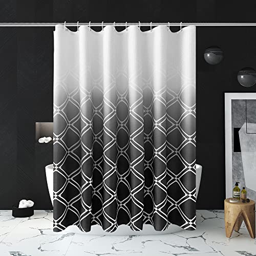 SUNMEG Duschvorhang (schwarz, 183 x 183 cm) Cover