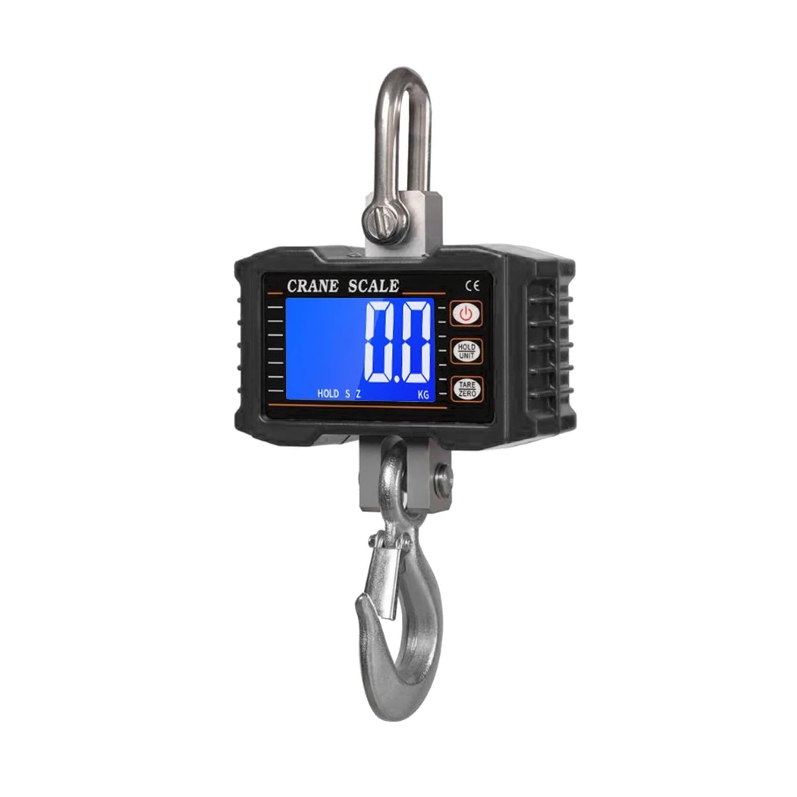 Bilancia digitale con gancio for gru sospesa, 1000 kg/2204 libbre, retroilluminazione LCD, cambio unità/conservazione dati Forte capacità(Black)