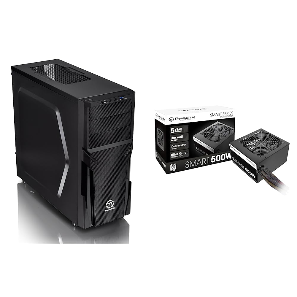 Amazon.com: Thermaltake Versa H21 Mid Tower Computer Case and 500W
