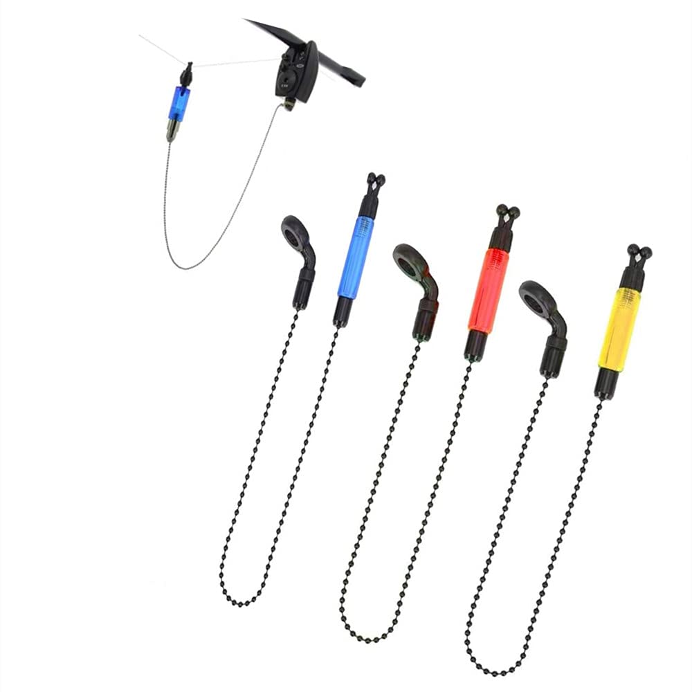 Yellow,Blue,Red Bite Indicator 3 Pcs Light Fishing Alarms Portable Bobbins Hangers Alerter Light Rod Tackle Swinger Carp Practical Accessories Outdoor Rod Illuminatedcarp Fishing, (19761119-24)