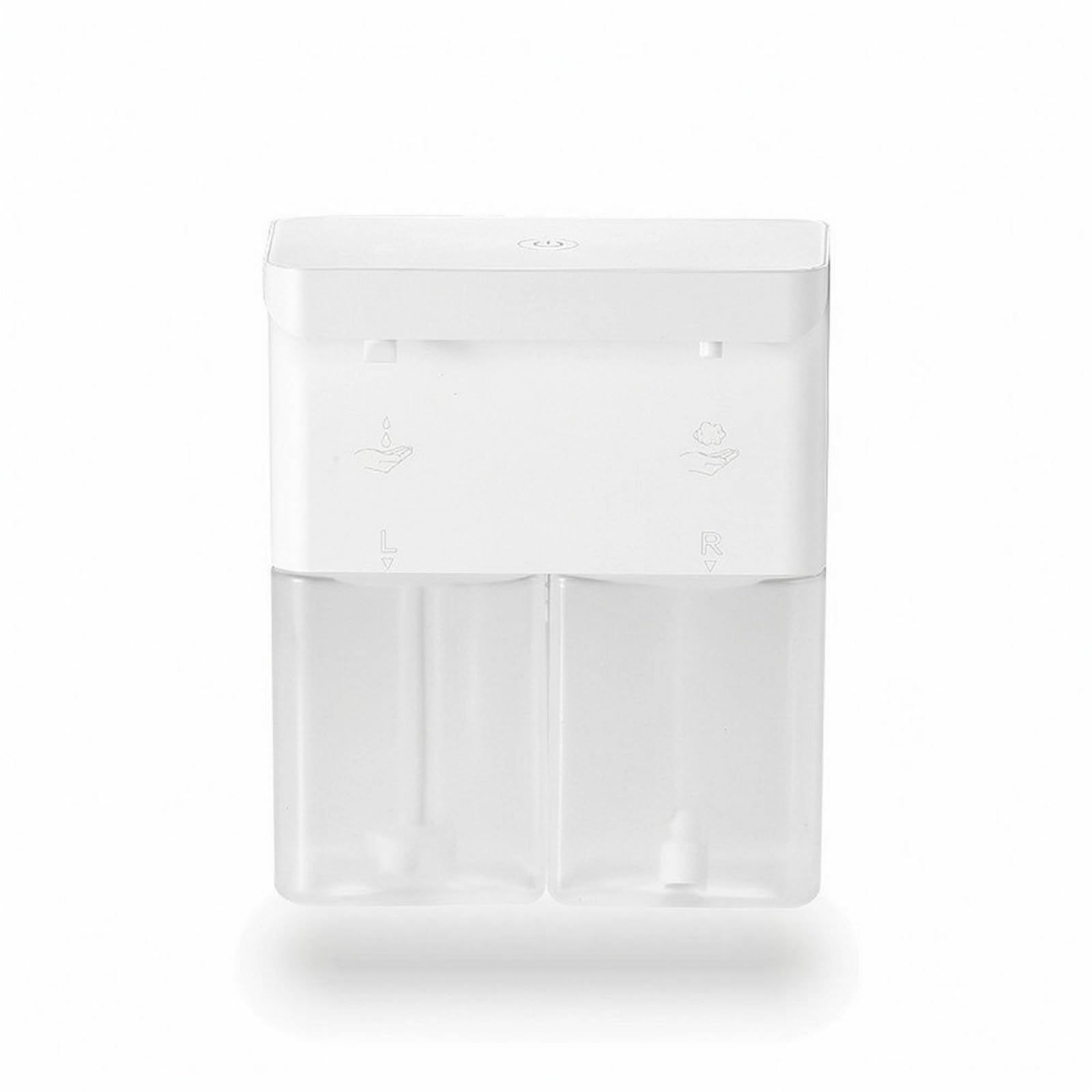 Distributeur de Mousse Automatique Murale Double Compartiment Capteur Infrarouge sans Débit Ajustable Incliné 30, Modèle Combiné Mousse + Liquide
