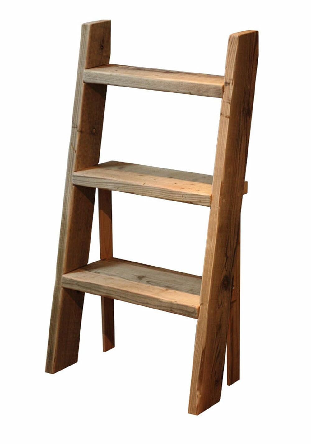 Amazon｜WOODPRO 古材 ラダーシェルフ （奥行ワイド） 幅460mm×3段