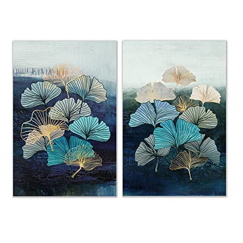 Toile Ginkgo Nordique 40x60cm tableau modern pour décoration salon