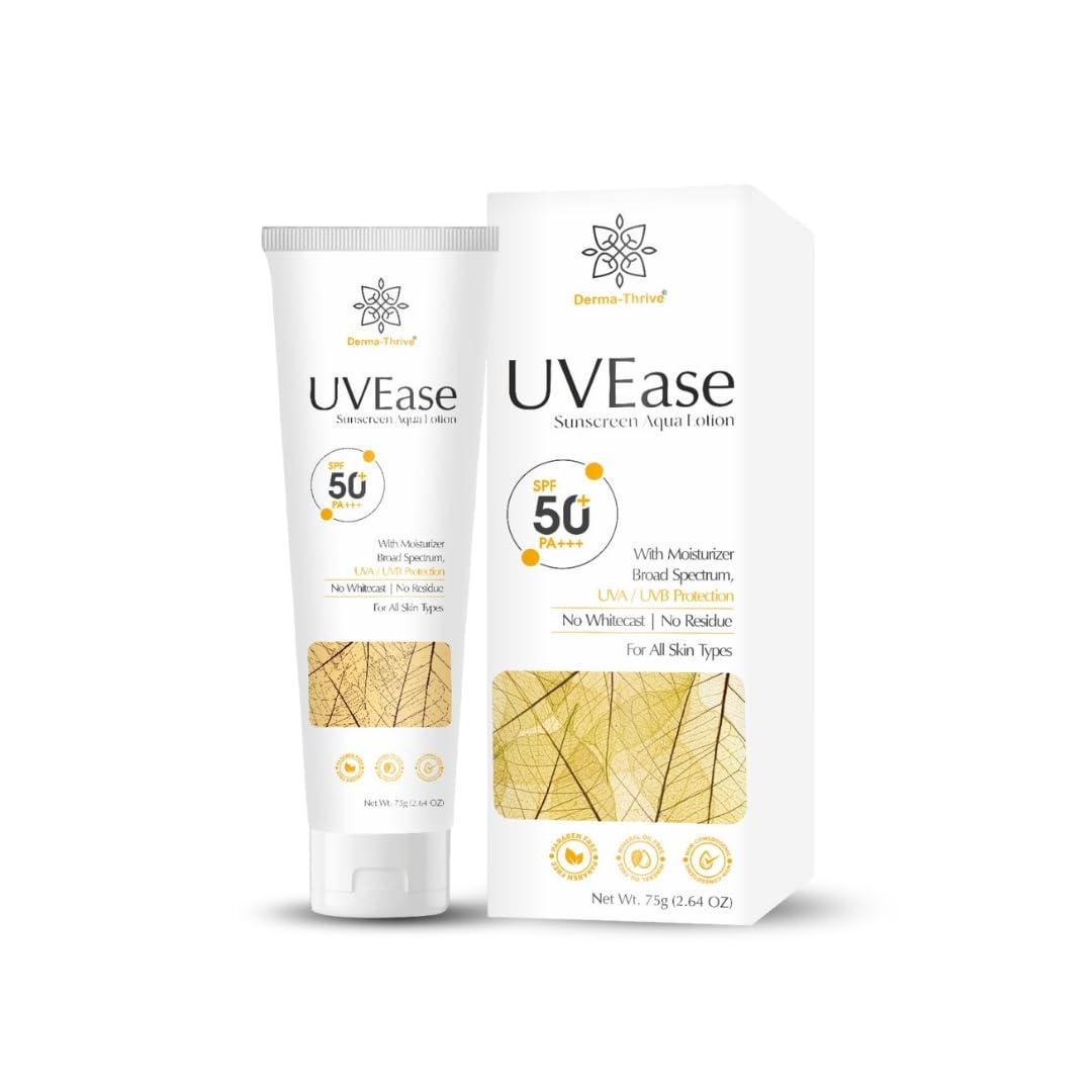 Derma-Thrive UVEase Sunscreen Aqua Lotion SPF 50 PA+++ | No