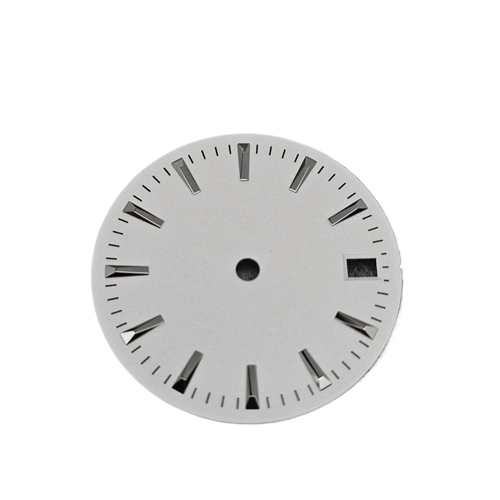 1 x 28,5 mm Zifferblatt, einfaches Zifferblatt, modifiziertes Uhrenzubehör mit Kalenderfenster, Zifferblattstreifen für NH35/364R/7S-Uhrwerk (mattes Weiß)