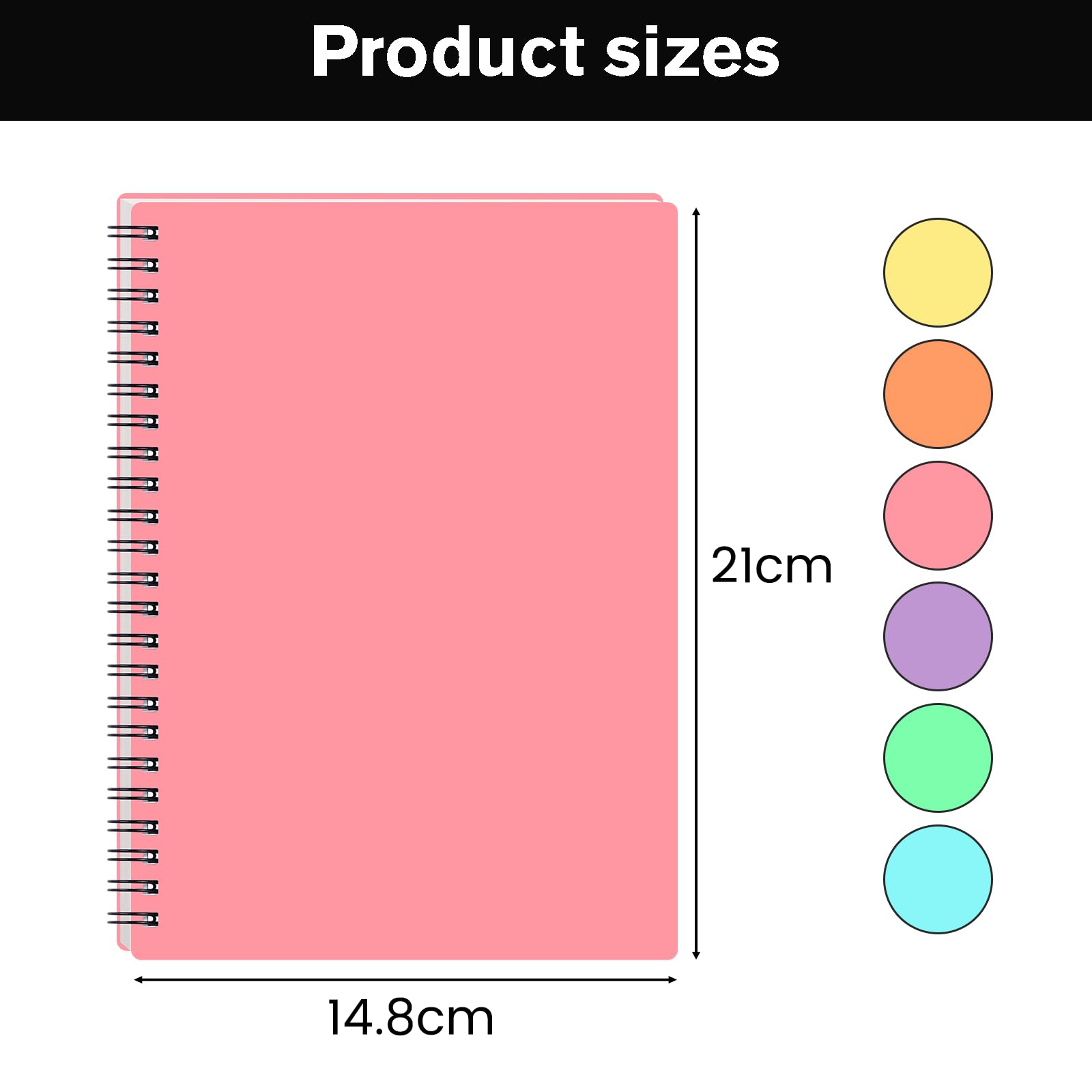 Koogel 6PCS Spiral Notebooks Macaron Colours - Image 2