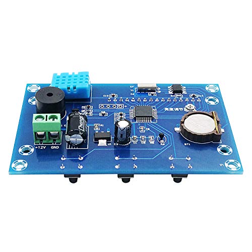 Taidacent XH-M219 Digital Clock with Temperature and Humidity Timing Temperature Humidity Synchronization 1602 LCD Digital Clock