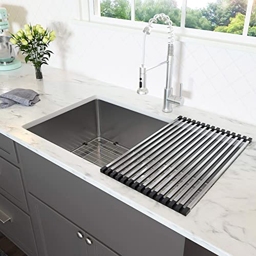30 Kitchen Sink Undermount - Lordear 30 X 18 Inch Undermount Sink 16 Gauge Deep Single Bowl Stainless Steel Kitchen Sink Basin #TOP1