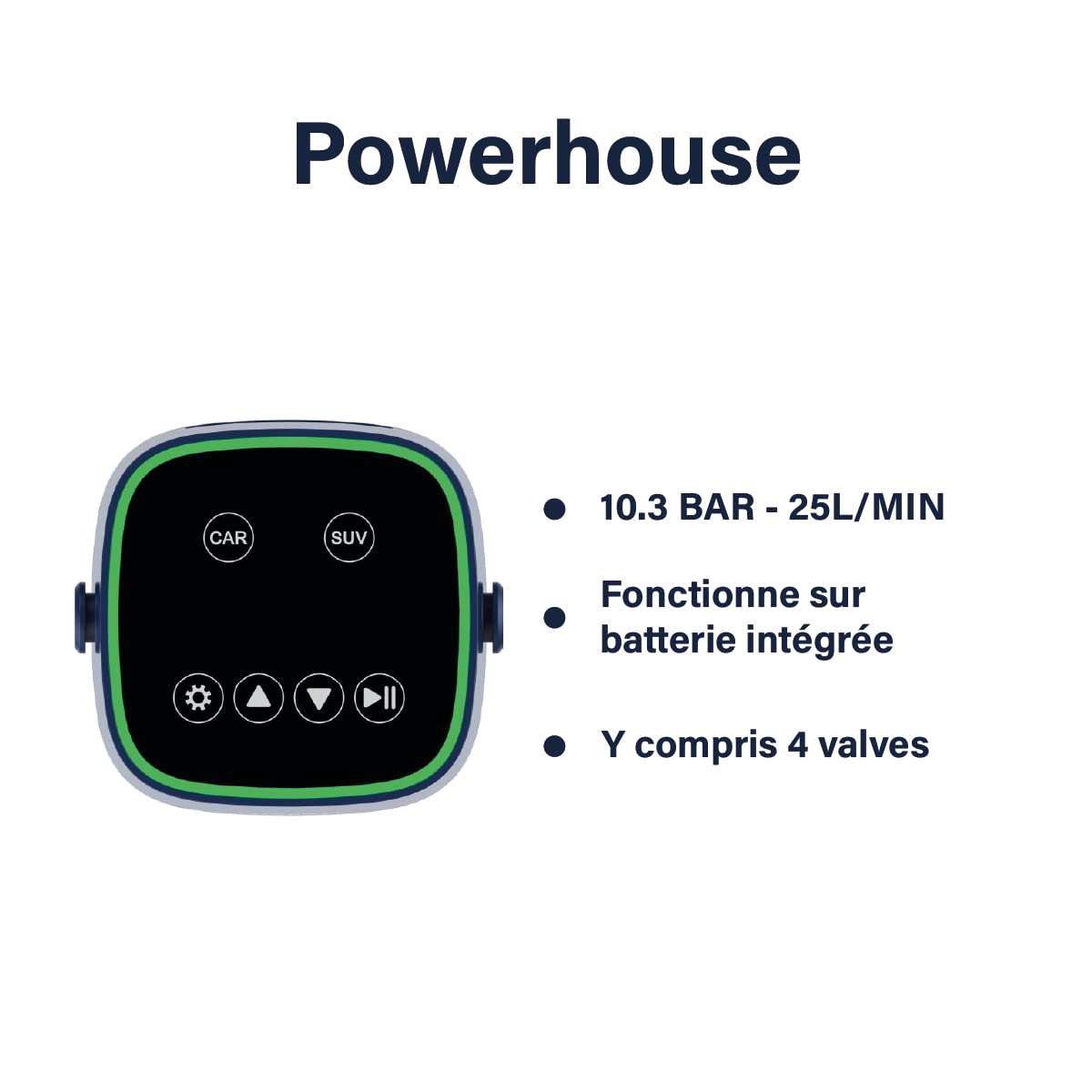 Luvego Mini Compresseur - Compresseur à Air Portatif, Multifonction avec Divers Accessoires, Compact, Batterie Intégrée
