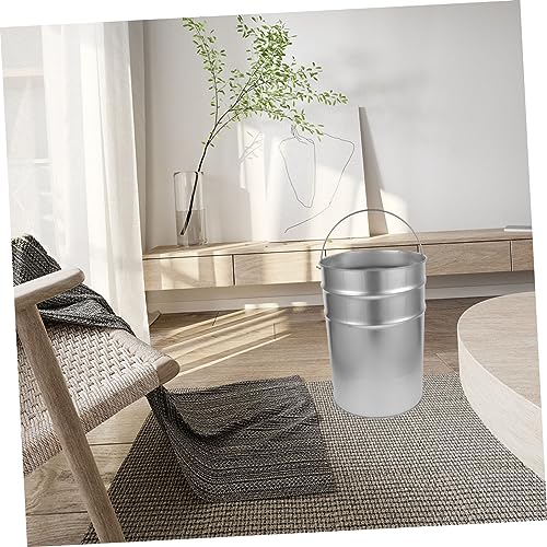 Caneca de basura metálica portátil rectangular 1.38 lb miniatura 5