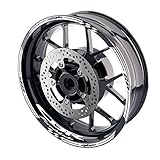 MC MOTOPARTS 17 inch Wheel Rim Stickers Decals Vinyl Glossy Tape Compatible with CBR1000RR 04-24 09 10 11 12 13 14 15 16 17 18 19 20 21 22 23 24 WHITE