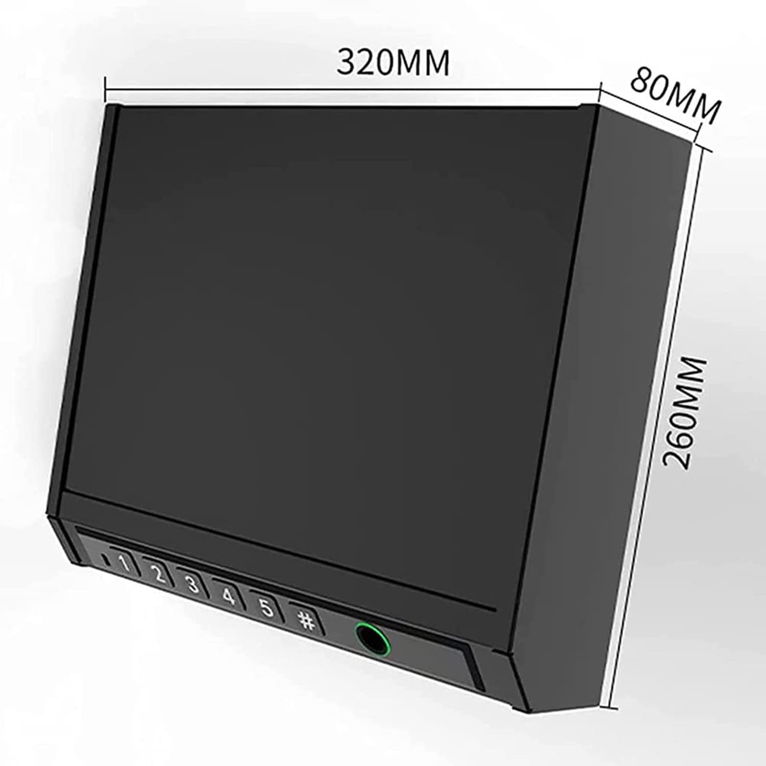 Casseforti Portatili per Pistole - Cassaforte per Pistola con Impugnatura Integrata, cassaforte biometrica per Pistola con Impronta Digitale, Tastiera e Chiave, cassaforte per Pistola