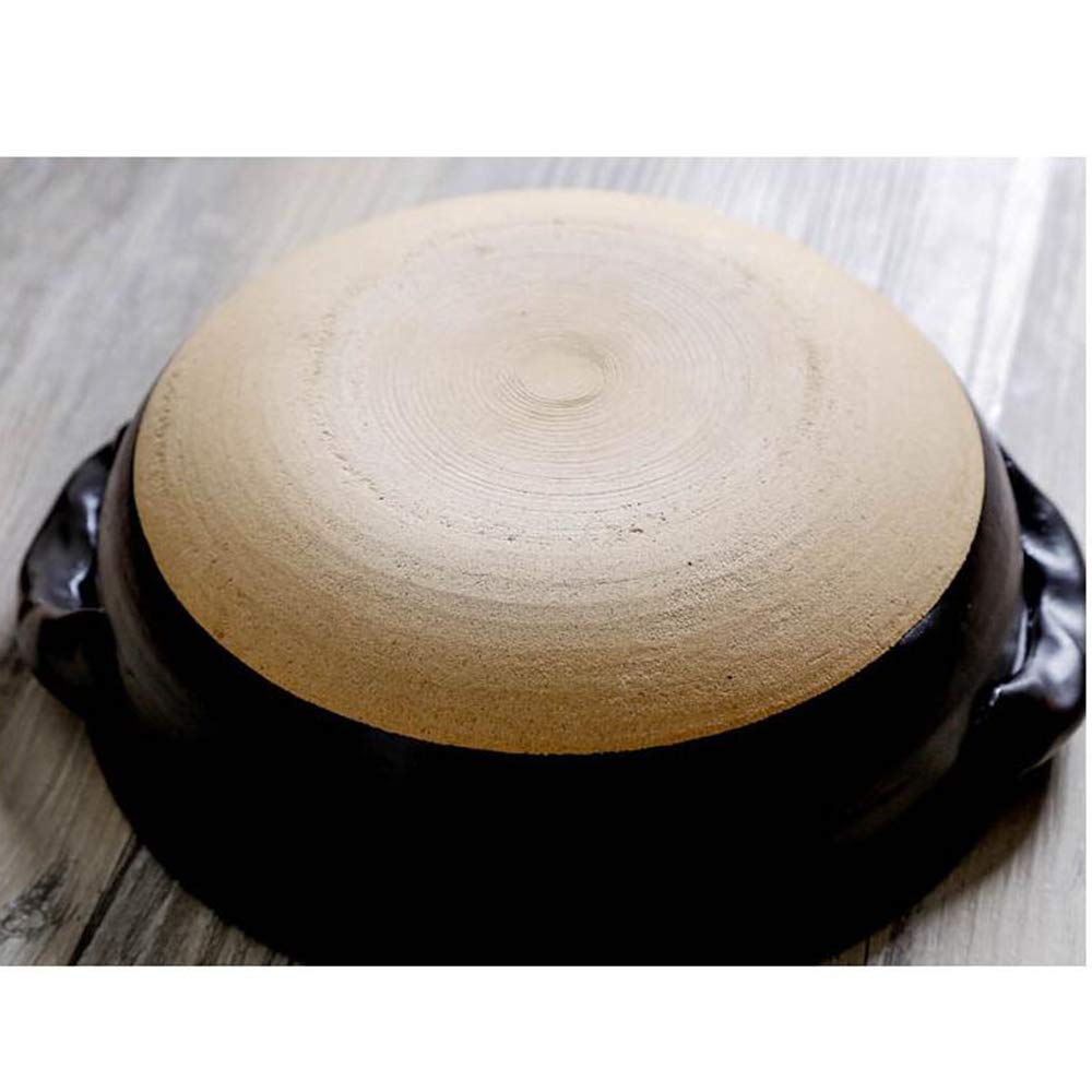 Kochtopf, Japanischer Hot Pot, Hitzebeständiger Keramik-Auflauf mit Deckel, Schmortopf für langsames Kochen, Runder Schmortopf, Suppentopf, Ölfreier Kochtopf B 0,9 l