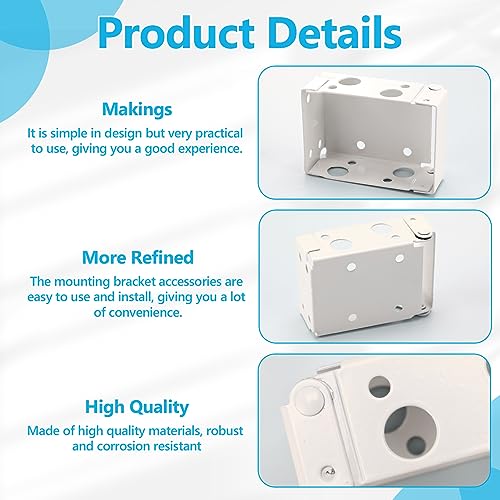 2PCS Venetian Blind Fittings Brackets White Metal Box Mounting Brackets ...