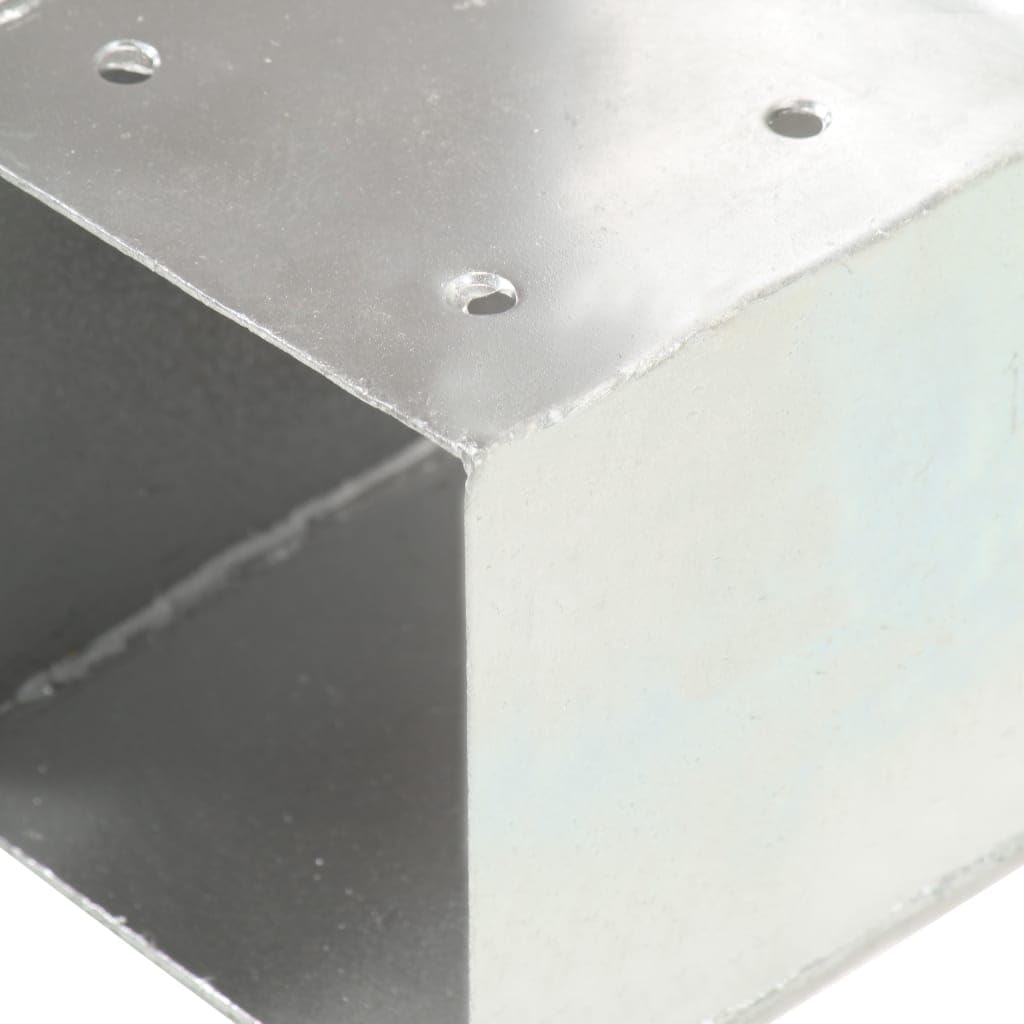 vidaXL 4X Conectores de Postes en Forma de T Jardín Patio al Aire Libre Estacas Exterior Valla Cerca Separador Metal Galvanizados 71x71mm