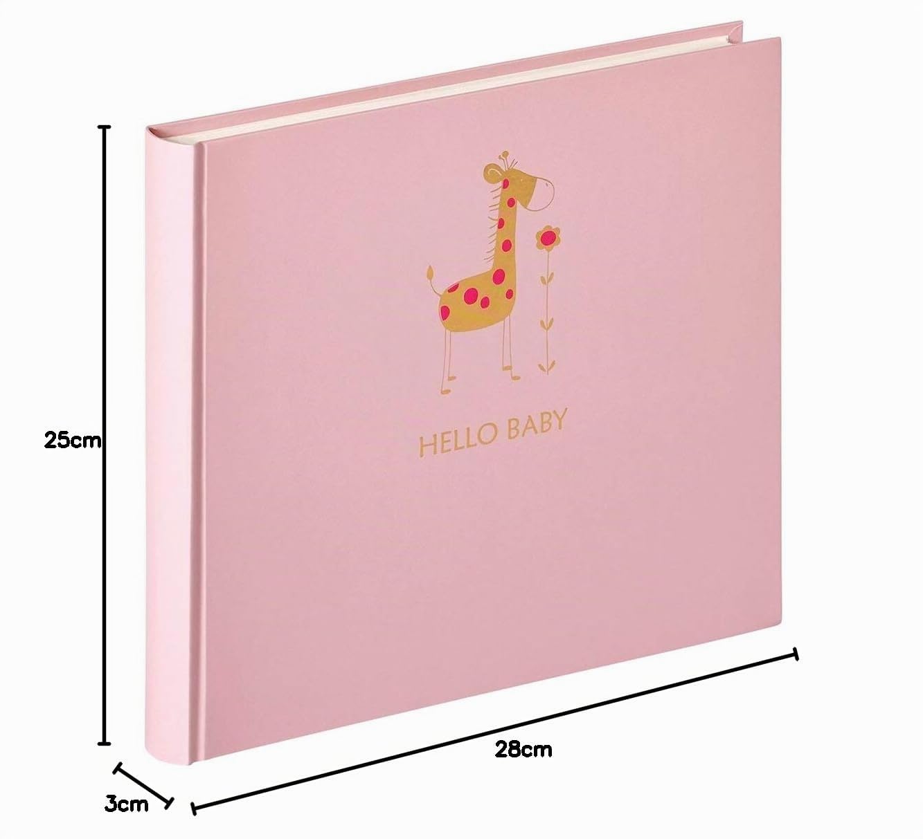 walther design Album Fotografico Rosa 28 x 25 cm Album per Neonati con goffratura, Baby Animal UK-148-R