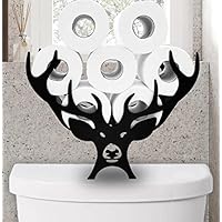 Bigfoot Toilettenpapierhalter Aus Metall – Mit Telefonablage & Rustikalem Wald-Design