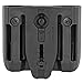 BLACKHAWK! 410610PBK Double Stack Double Mag Case (9 mm, 10mm, .40 Cal, and .45 Cal), Matte Finish, Black