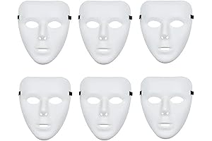 Can You Make A Scary Face? 6 Pcs Halloween Mask for Halloween Masquerade