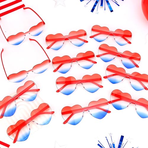 Image of Heart Sunglasses 12 /18 /24 Pcs Heart Shaped Glasses for Women Cute Funny Party Glasses Party Favors Accessories