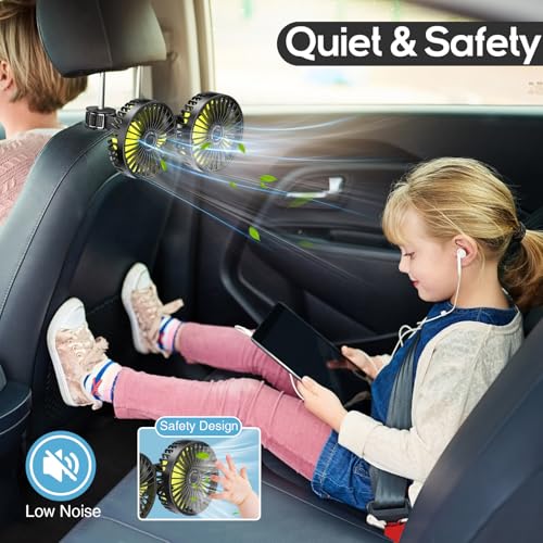 Dealswin Dual Head USB Car Fan