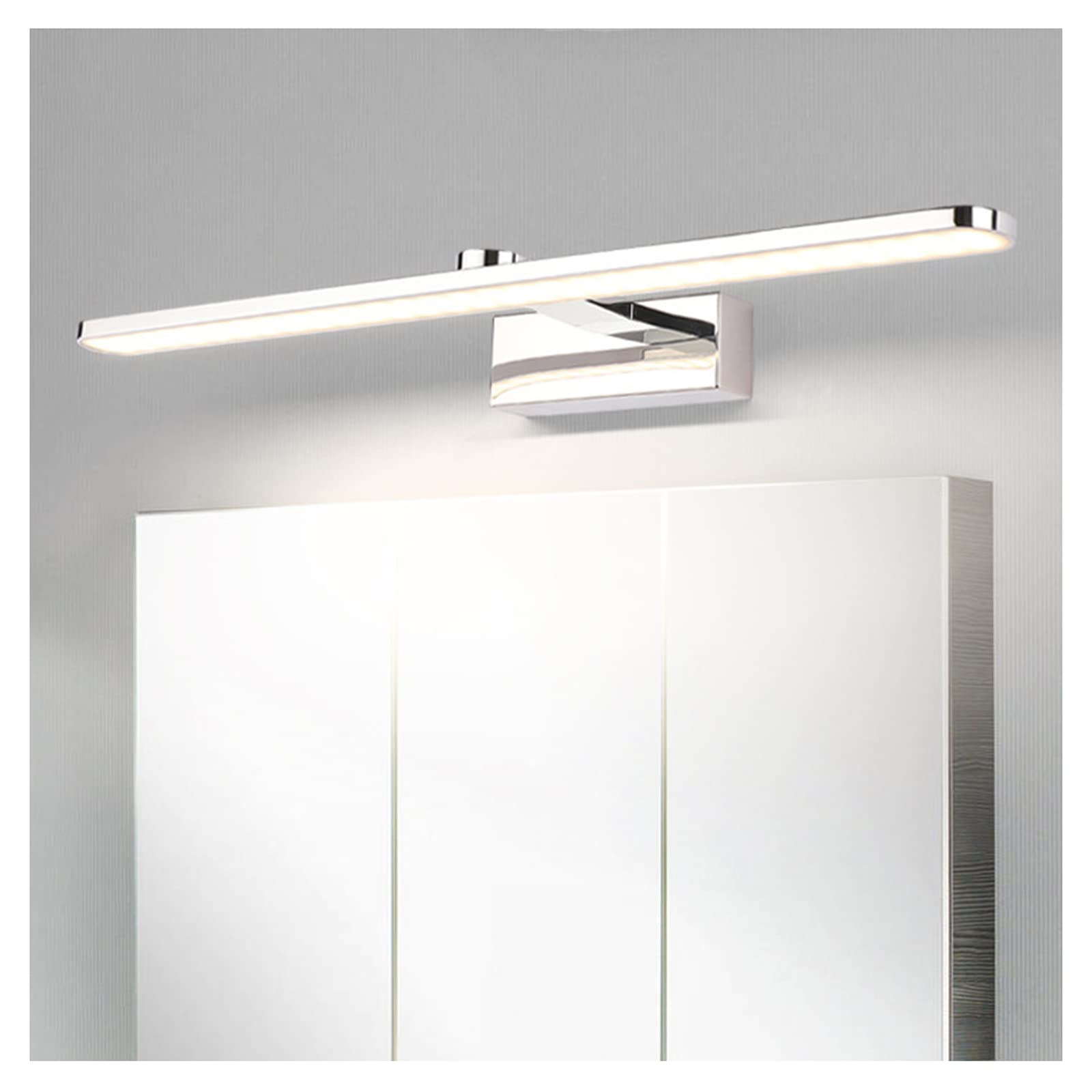Lampe de miroir de bain en acier inoxydable et acrylique pour hôtel et maison