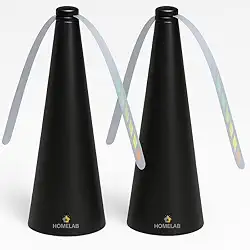 Kit com 2 Repelentes de Mesa Tipo Ventilador | Espanta Moscas e Mosquitos | Ideal para Refeições e Ambientes ao Ar Livre | Repelente Sem Cheiro, Seguro para Uso em Mesa, Piqueniques e Restaurantes