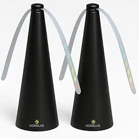 Kit com 2 Repelentes de Mesa Tipo Ventilador | Espanta Moscas e Mosquitos | Ideal para Refeições e Ambientes ao Ar Livre | Repelente Sem Cheiro, Seguro para Uso em Mesa, Piqueniques e Restaurantes