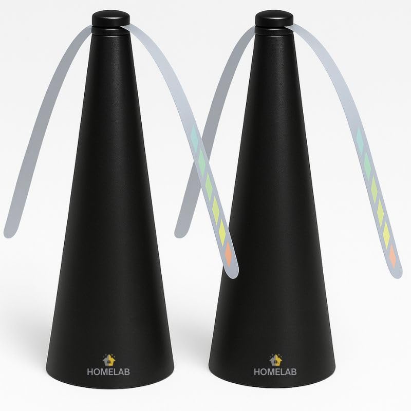 Kit com 2 Repelentes de Mesa Tipo Ventilador | Espanta Moscas e Mosquitos | Ideal para Refeições e Ambientes ao Ar Livre | Repelente Sem Cheiro, Seguro para Uso em Mesa, Piqueniques e Restaurantes